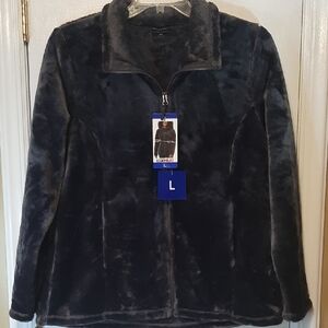 32 Degrees Women's Size L Super Soft Faux Fur Zip Up Jacket